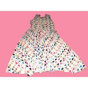 DotDot Smile Geometric Print Sleeveless Dress